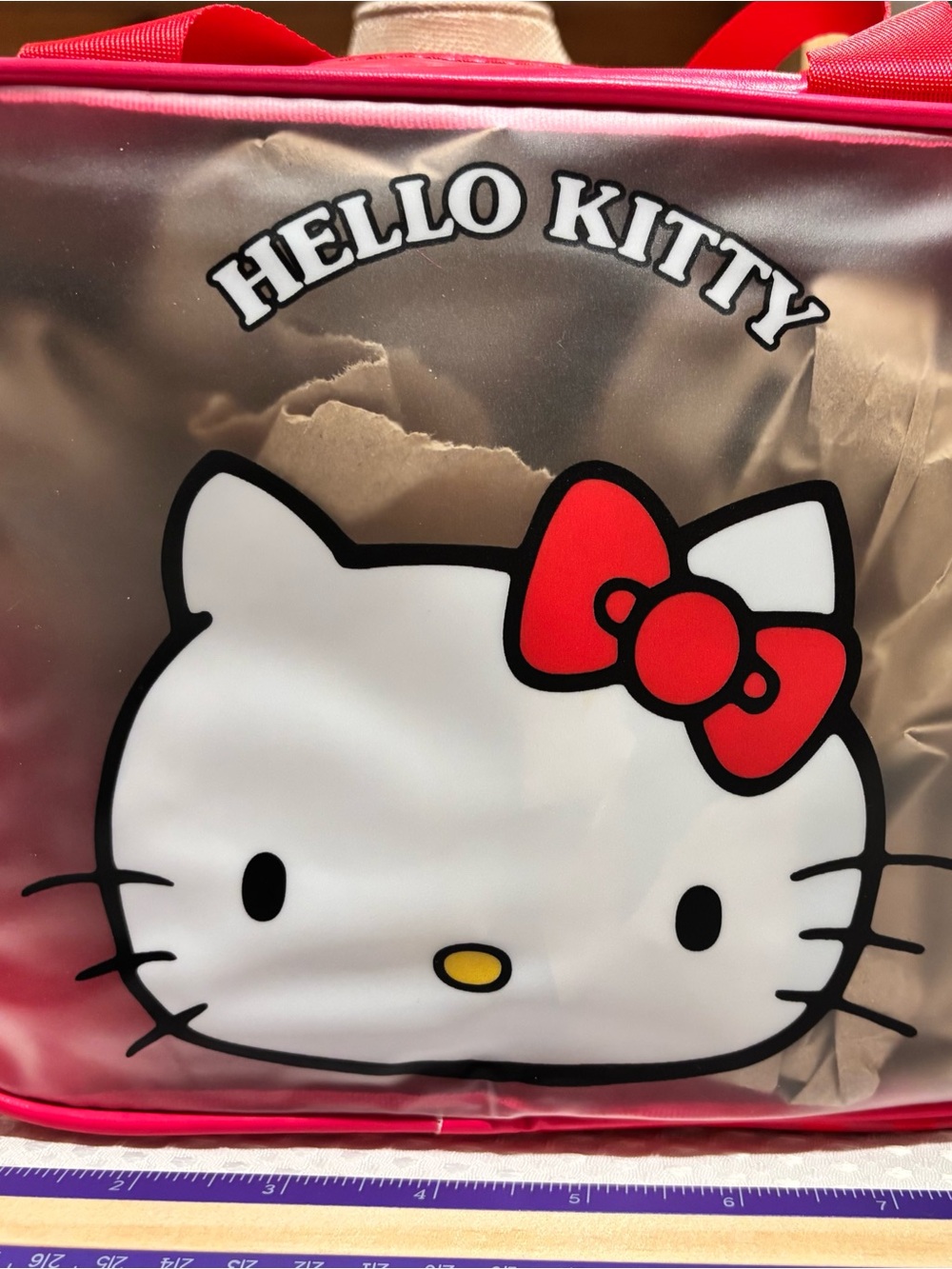 Hello Kitty Pink and White Decorative Makeup Bag